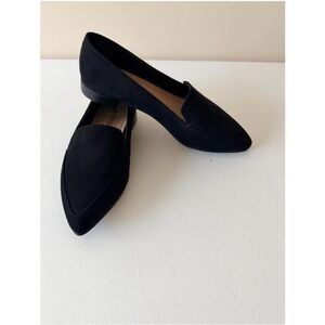 JustFab Kendra Black Pointed Toe Women's Loafers - Classic Slip-On